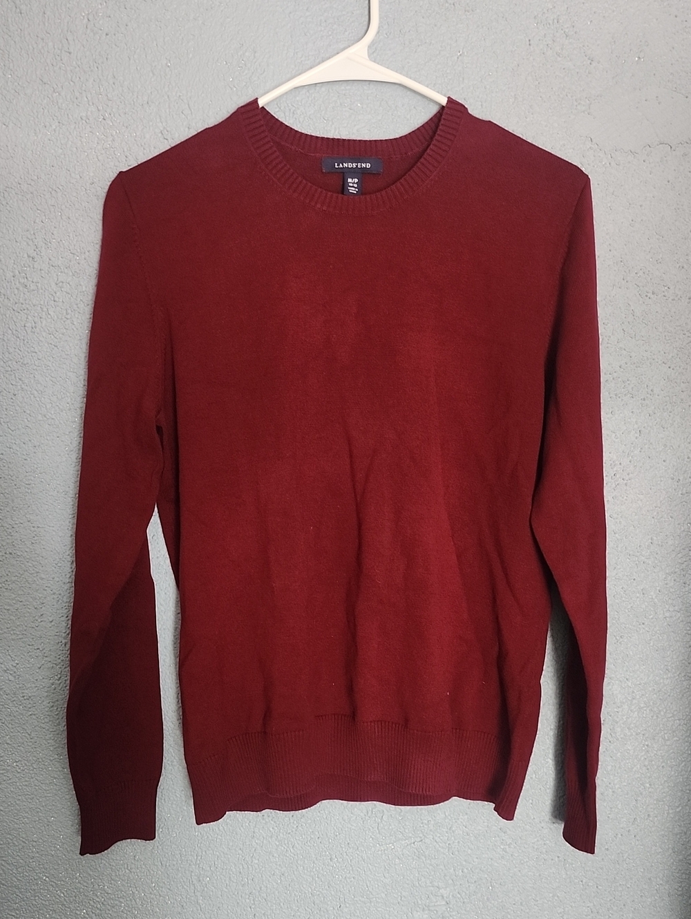 Lands' End Women's Crewneck Sweater - Burgundy